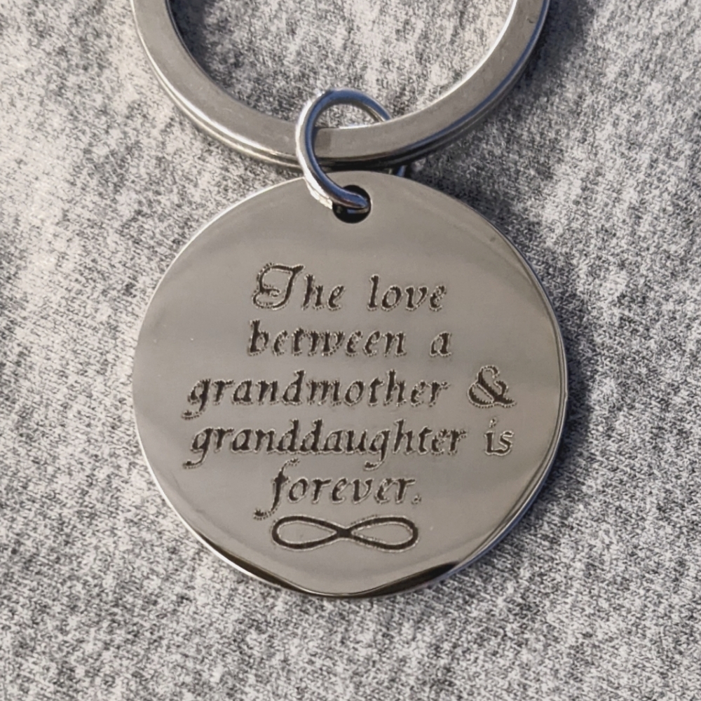 NEW Grandmother and Granddaughter The Love keychain necklace bracelet silver